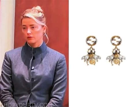 gucci bee earrings amber heard